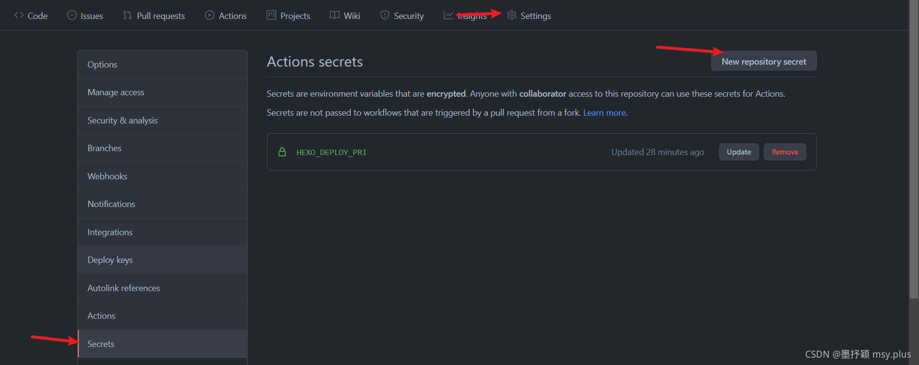 hexo配合github action 自动构建(多种形式) 配图 4